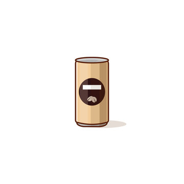 Simple Coffee Drink Can cartoon vector illustration beverage packaging concept icon isolated