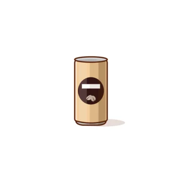 Simple Coffee Drink Can cartoon vector illustration beverage packaging concept icon isolated