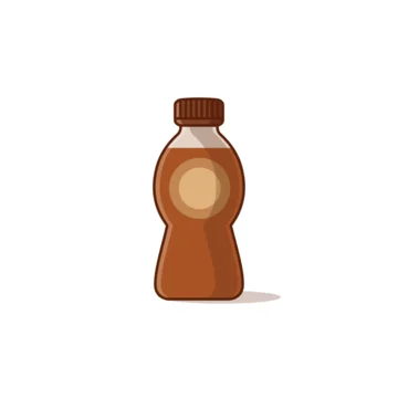 Simple Iced Coffee Bottle cartoon vector illustration beverage packaging concept icon isolated