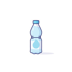 Simple Fresh Mineral Beverage Bottle cartoon vector illustration beverage packaging concept icon isolated