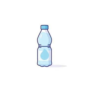 Simple Fresh Mineral Beverage Bottle cartoon vector illustration beverage packaging concept icon isolated