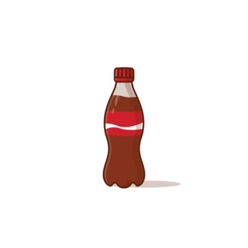 Simple Classic Soda Bottle cartoon vector illustration beverage packaging concept icon isolated