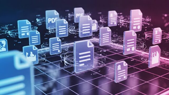 Digital Documents Floating in Cyber Grid