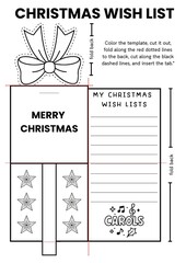 Christmas wish list writing craft for kids in grades 1&ndash;3! Features a fun gift-box themed writing prompt with DIY coloring templates. Perfect for holiday ELA lessons, creative writing, and classroom ac
