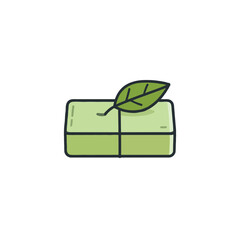 Minimalist block adorned with nature's emblem representing eco friendly practices and sustainable