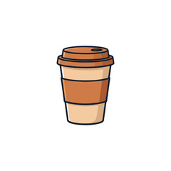 Minimalist coffee cup illustration showcasing simplicity and warmth for a cozy beverage enjoyment