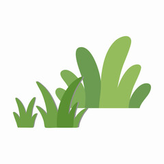 Lush Green Bushes And Grass Silhouettes For Natural Garden, Outdoor Landscape, And Eco Theme