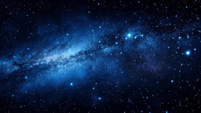 Stunning deep space image featuring a vibrant blue galaxy with stars, perfect for science and astronomy themes