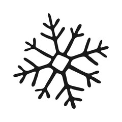 Hand Drawn Doodle Snowflake Icon