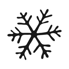 Simple Hand Drawn Doodle Snowflake Icon
