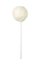 Sweet cake pop isolated on white. Christmas treat