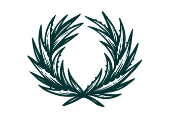 Aloe Vera hand drawn simple sketch vector illustration