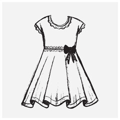 vector illustration of a dress