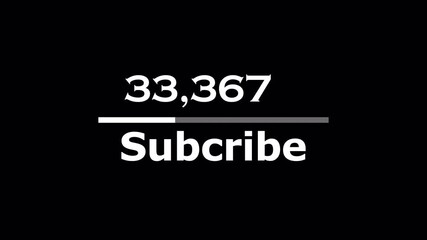 subscriber growing numbers increase animation  on transparent background 100k subscriber complete  counts smooth animation in 4K.