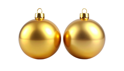 Two Decorative Gold Ornament Variations Bundle isolated on transparent background