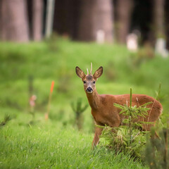 Chevreuil dans la for&ecirc;t