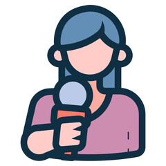 female reporter icon