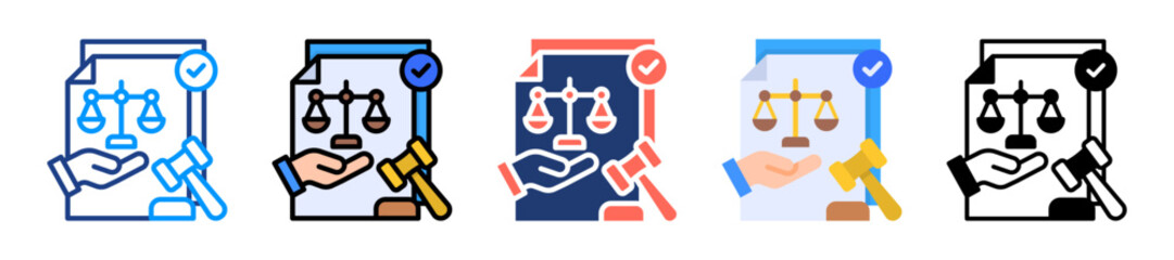 Law Enforcement Icon Sheet Multiple Style Collection 