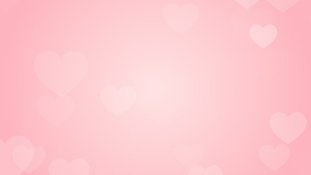 valentines day hearts on soft pink ,love and passion 14 February and anniversary social media background