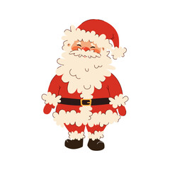 Santa Claus or Father Frost. Holiday character. Merry Christmas and Happy New Year. Vector illustration.