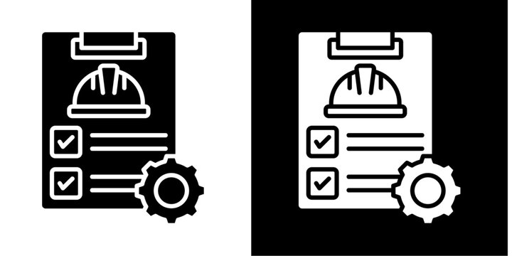 Work Order  Icon Set White Style Collection