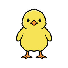 Cute Yellow Chick Illustration  Baby Chicken Farm Vector