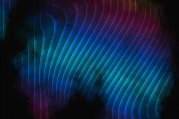 Abstract colorful light streaks and patterns on a dark background