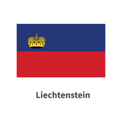 Liechtenstein flag illustration on white background