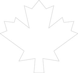 mapple leaf vector illustration, mapple leaf line drawing