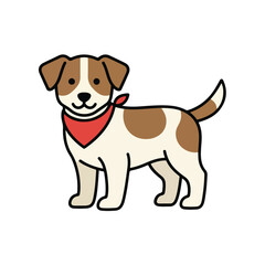 Cute Cartoon Puppy Illustration  Friendly Dog Mascot Clipart