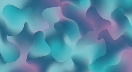 Abstract fluid gradient background with soft teal and purple forms