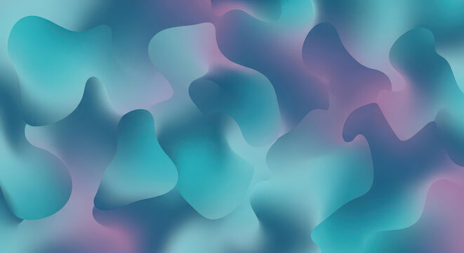 Abstract fluid gradient background with soft teal and purple forms