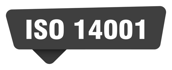 iso 14001 black sign isolated on transpatent background. iso 14001 sticker