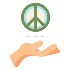 peace movement flat icon