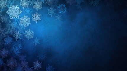 Blue Winter Snowflakes Background for Festive Designs