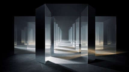 Obraz premium Abstract glass pathways