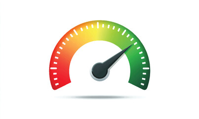 Speedometer gauge showing progress from slow to fast performance improvement