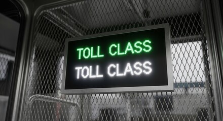 On-Board Display Signaling Toll Class Status Amidst Stainless Steel Security