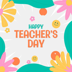 Happy teacher's Day Greeting Design