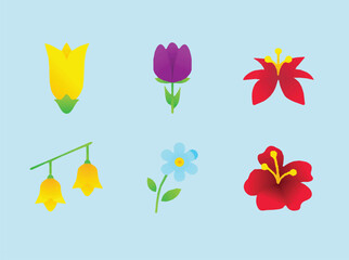 colorful easter eggs & Flower, Vector Colorful Design