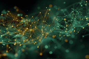 Abstract futuristic plexus network background with connected dots and lines