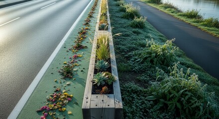 Roadside Flora Design: An Architectural Integration of Nature and Path