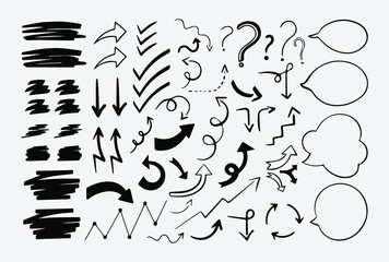 Obraz premium Bubble Speech Symbols Arrow Set