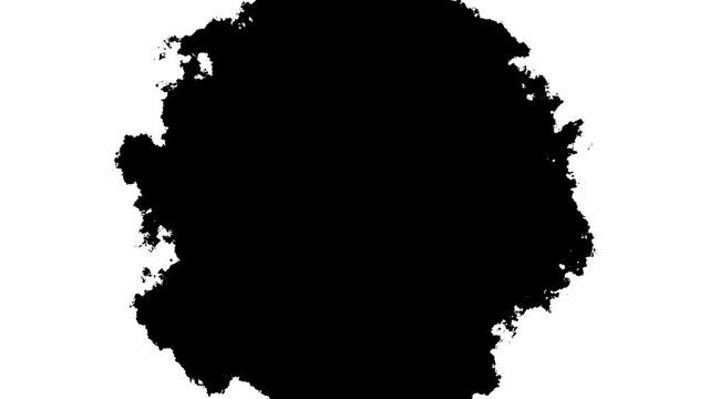 paint animation video,Black luma effect Ink drops stream splatter stain leak spread flow scatter over screen ink transition. White screen, drop texture, ink transition splatter blot,