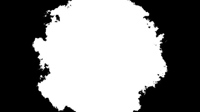 paint animation video,Black luma effect Ink drops stream splatter stain leak spread flow scatter over screen ink transition. White screen, drop texture, ink transition splatter blot,
