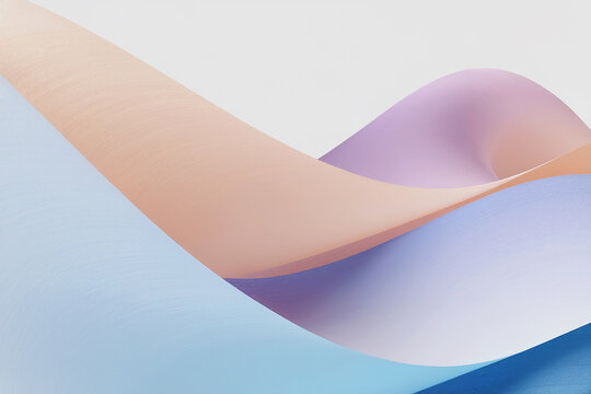 Abstract flowing fabric with soft pastel gradient colors creating a gentle wave effect