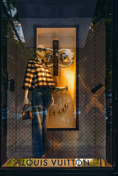 Prague, Czech Republic - 09.05.2025: Louis Vuitton fashion display.