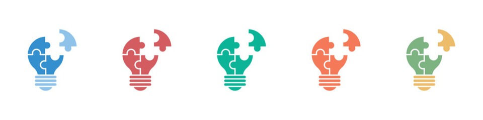 Solution Silhouette Glyphs Icon Set Multiple Style Collection