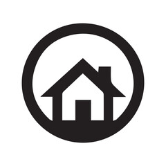 minimalist house logo with white background