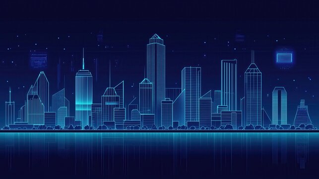 Futuristic Neon Cityscape